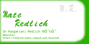 mate redlich business card